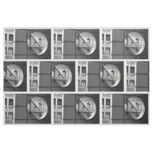 Geometric Architecture Black & White Photo Fabric