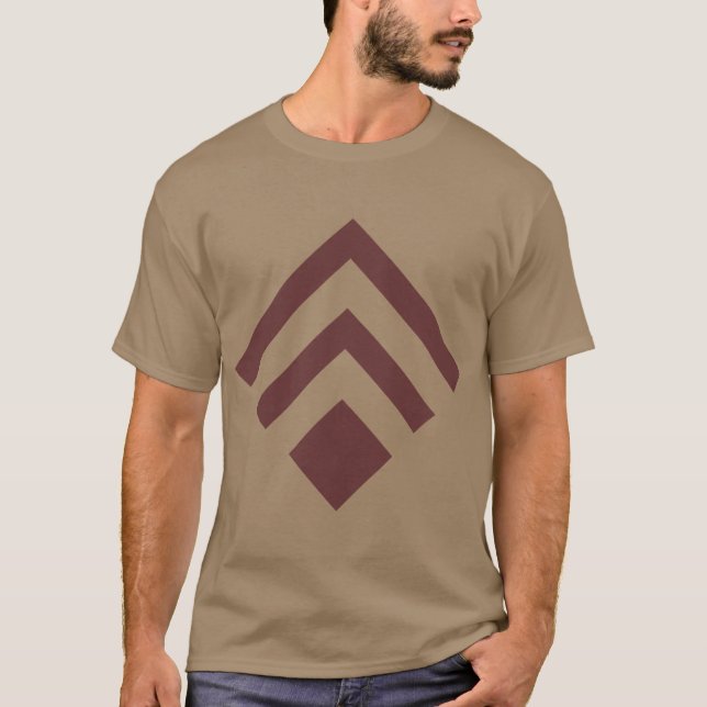 Geometric Arrow 02 - Dark Brown T-Shirt (Front)