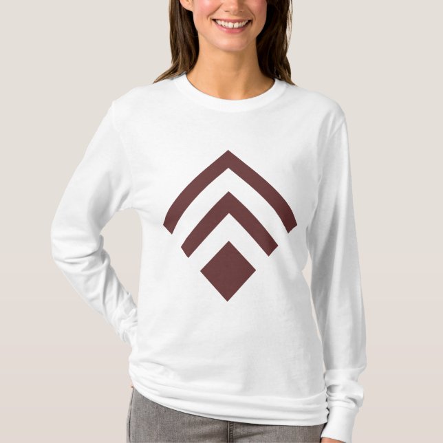 Geometric Arrow 02 - Dark Brown T-Shirt (Front)