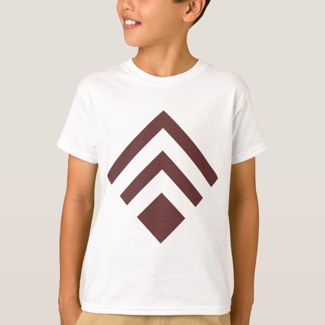 Geometric Arrow 02 - Dark Brown T-Shirt (Front)