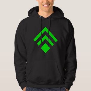 Geometric Arrow 02 - Green Hoodie