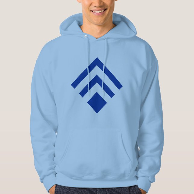 Geometric Arrow 02 - Navy Blue Hoodie (Front)
