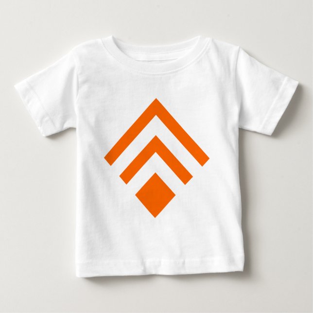 Geometric Arrow 02 - Orange Baby T-Shirt (Front)