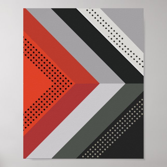 Geometric Arrow Abstract Design Poster (Front)