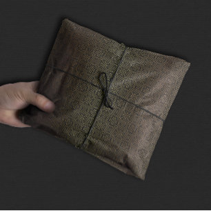 Geometric Art Deco Pattern Black Gold Tissue Paper