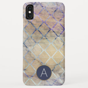 Geometric Art Deco Purple and White Marble Case-Mate iPhone Case