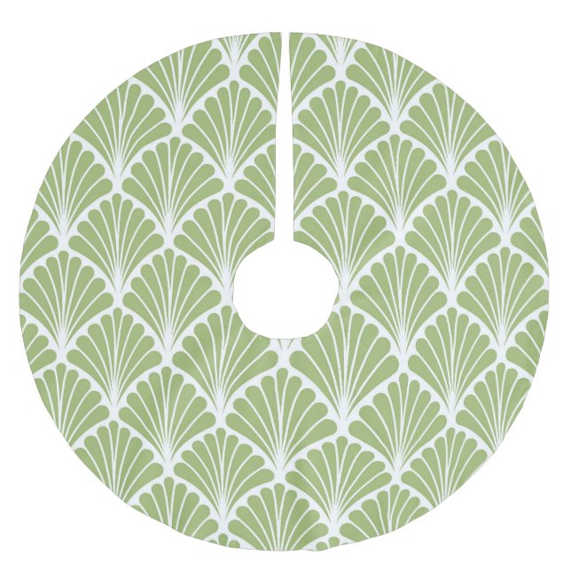 Geometric Art Deco, seamless pattern Brushed Polyester Tree Skirt (Front)