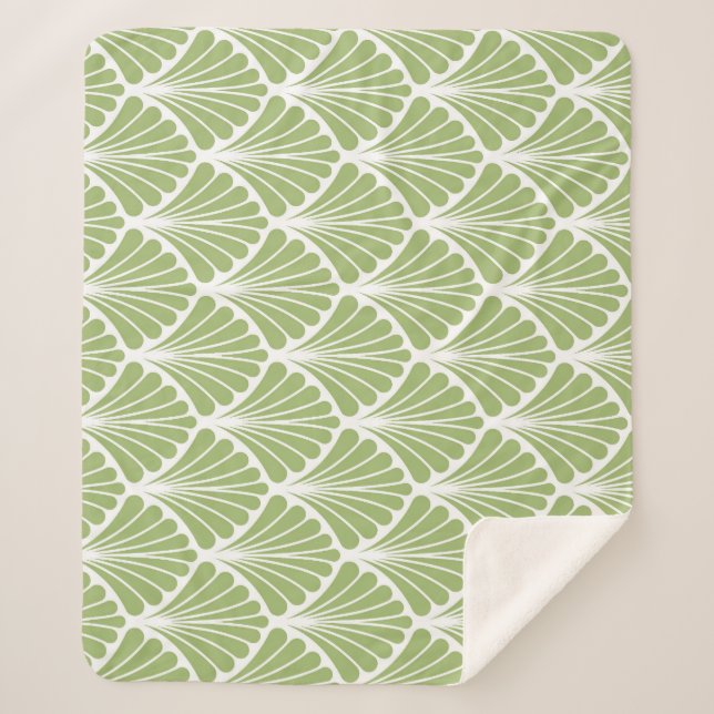 Geometric Art Deco, seamless pattern Sherpa Blanket (Front)