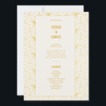 Geometric Art Deco Wedding Ceremony Program<br><div class="desc">Designed to coordinate with our Geometric Art Deco Collection,  this ceremony program features a gorgeous gold geometric frame. For more advanced customisation of this design,  e.g. changing layout,  font or text size please click the "CUSTOMIZE" button above. Please contact me for any questions!</div>