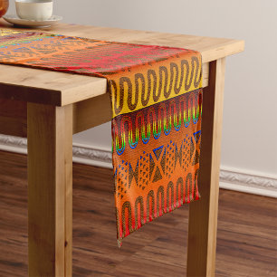 Geometric Art Motif – Modern Global Pattern Short Table Runner