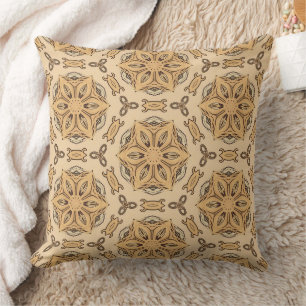  Geometric Art Nouveau Floral Pattern  Cushion