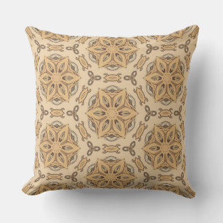 Geometric Art Nouveau Floral Pattern Cushion