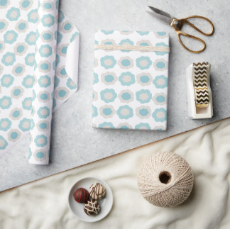 Geometric Art repeating pattern (Wind flower) Wrapping Paper