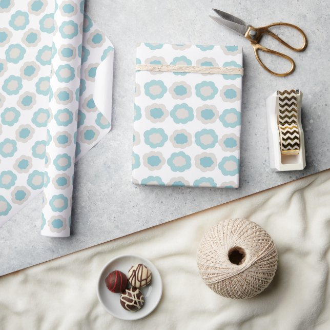 Geometric Art repeating pattern (Wind flower) Wrapping Paper (Crafts)