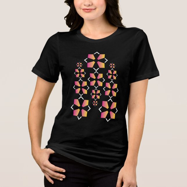 Geometric art Tri-Blend shirt (Front)
