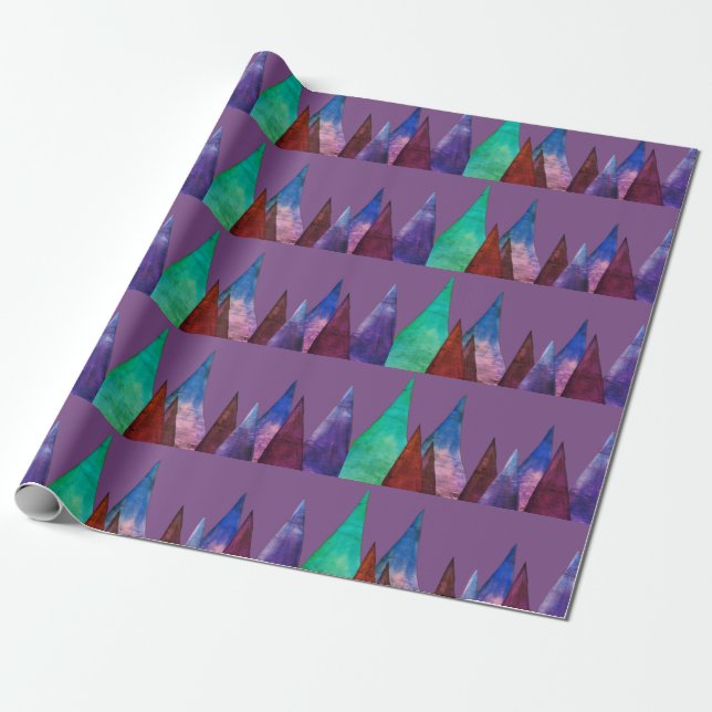 Geometric Art Wrapping Paper (Unrolled)