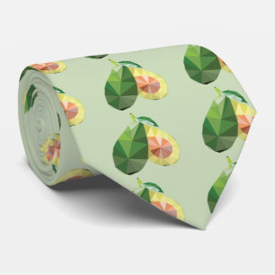 Geometric avocado tie