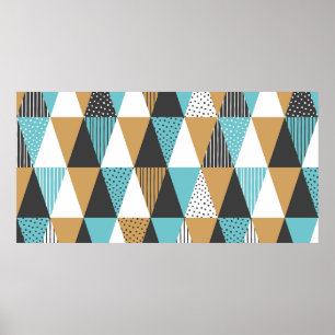 Geometric background. Abstract vintage illustratio Poster