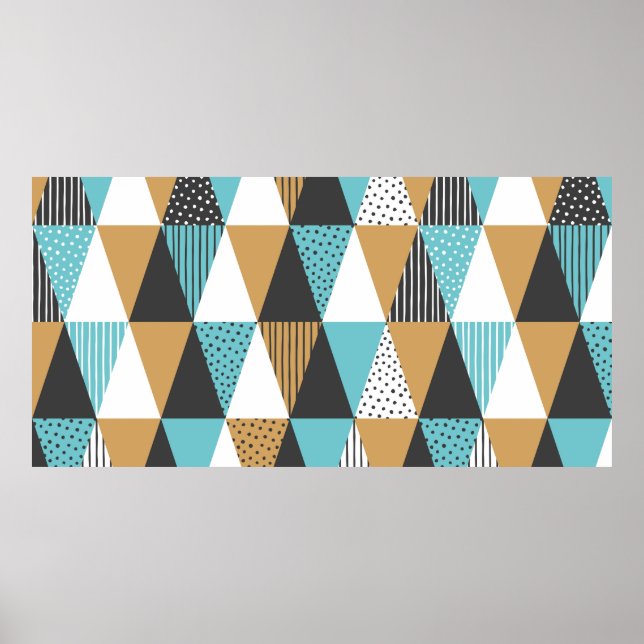 Geometric background. Abstract vintage illustratio Poster (Front)
