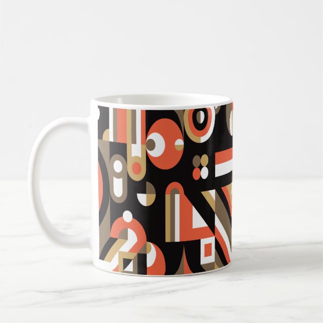 Geometric background design. Abstract artwork patt Coffee Mug (Left)