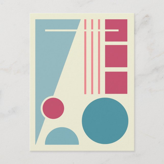 Geometric Balance 1 Abstract Design Postcard (Front)