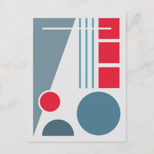 Geometric Balance 1 Abstract Design Postcard