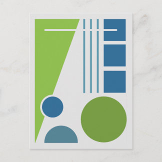 Geometric Balance 1 Abstract Design Postcard
