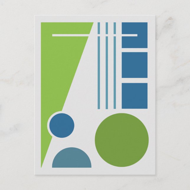 Geometric Balance 1 Abstract Design Postcard (Front)