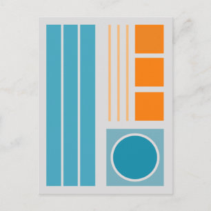 Geometric Balance 2 Abstract Design Postcard