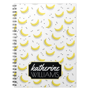 Geometric Bananas Add Your Name Notebook
