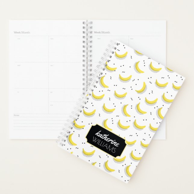 Geometric Bananas | Add Your Name Planner (Display)