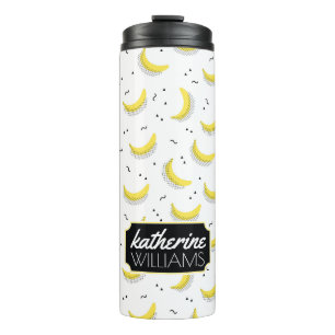 Geometric Bananas Add Your Name Thermal Tumbler