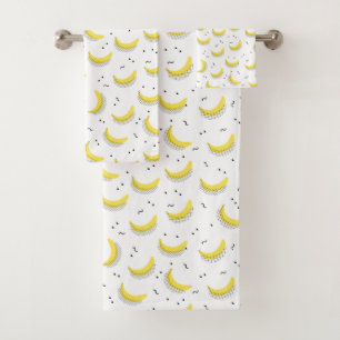 Geometric Bananas Bath Towel Set