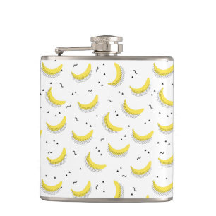 Geometric Bananas Hip Flask