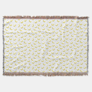 Geometric Bananas Throw Blanket