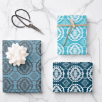 Geometric Batik Tie-Dye Blue Variety Pack
