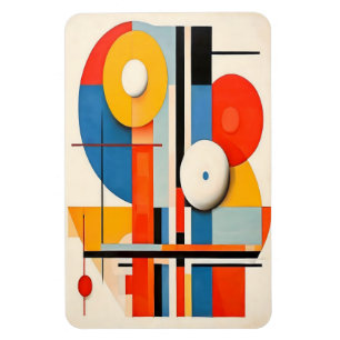 Geometric Bauhaus Minimalist Abstract Art Magnet