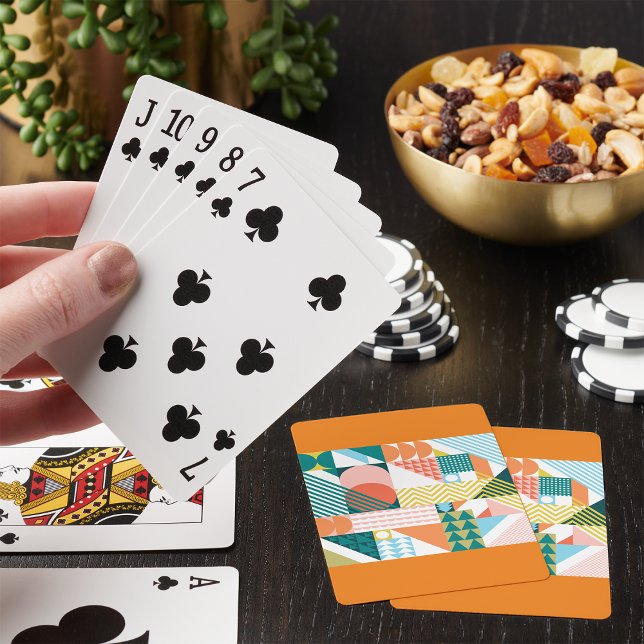 Geometric Bauhaus Pattern Scandi Mosaic Playing Cards (Creator Uploaded)