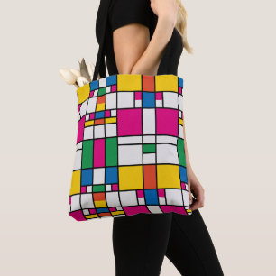 Geometric Bauhaus Pattern Tote Bag