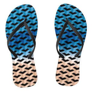 Geometric Beach Cubes Jandals