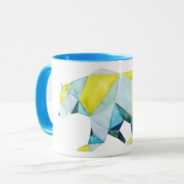 Geometric Bear Animal Mug (Front Left)