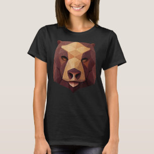 Geometric Bear Head Polygon Low Poly Bear T-Shirt