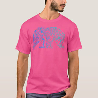 Geometric Bear Hiking In The Wild Outdoors T-Shirt