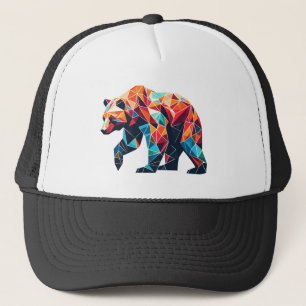 Geometric Bear Trucker Hat