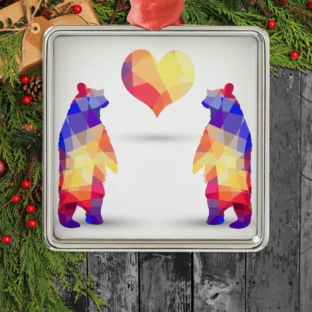 Geometric Bears Metal Tree Decoration (Creator Uploaded)