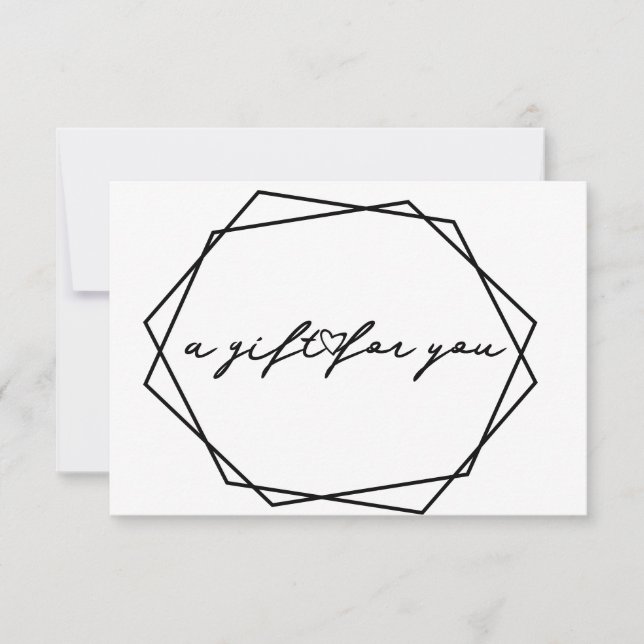 Geometric Beauty Gift Certificate Card (Front)
