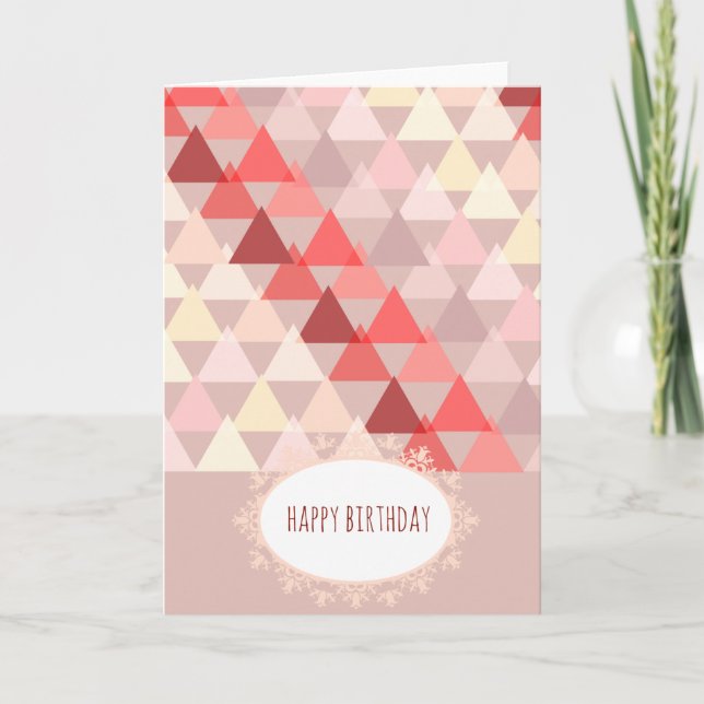 Geometric Birthday in Opal Card (Front)