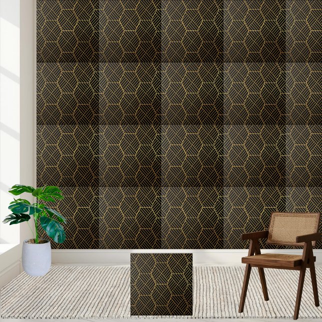 Geometric Black and Gold Tile (Geometric Black and Gold Tile)