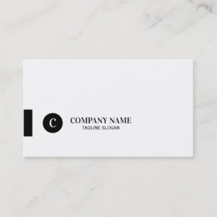 Geometric Black And White Business Card