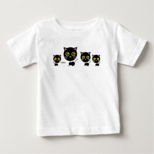 Geometric Black Cat Baby T-Shirt